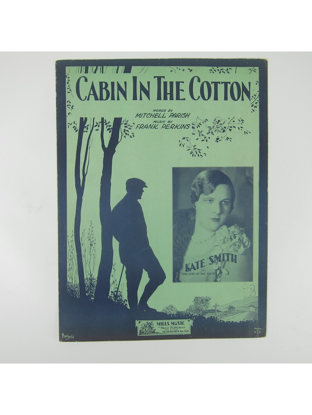 Sheet Music Cabin In The Cotton Kate Smith Parish & Perkins Vintage 1932